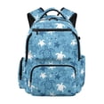 thumbnail image 1 of Chririnla Sea Turtle & Starfish Print Smooth Zippers Casual Bookbag for Elementary School Middle School, traspirante Multi-Pocket 600D Polyester School Bag, 1 of 10