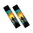 thumbnail image 1 of Chririnla Seat Belt Cover Pad Magic Tape Design Polyester, Compatible with, Suitable for Car, Astronaut Landscape Print, 1 of 7