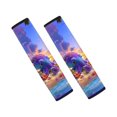 thumbnail image 1 of Chririnla Seat Belt Shoulder Strap Covers Reduce Shoulder Pressure Car Seat Belt Pads Polyester Soft, Suitable for SUV Truck, Purple Octopus Beach Print, 1 of 8