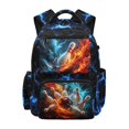 thumbnail image 1 of Chririnla Shark with Thunder & Lava Art Print Zaino per ragazze with Lightweight Multi Pockets Kids Backpack, Durable 17 Inch School Bag for Travel High School Daily Use, 1 of 10