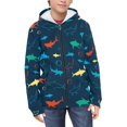 thumbnail image 1 of Chririnla Sharks Pattern Girls Long Sleeve Hooded Pullover Lightweight with Pockets Trendy Comfy Top for Teens Fall Size 13-14, 1 of 7