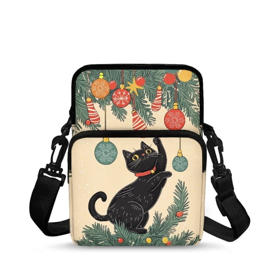 Chririnla Shoulder Bag Autumn Cat with Pocket Crossbody Bags for Work, Polyester Waterproof Crossbody Purse