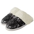 thumbnail image 1 of Chririnla Skeleton Black Cat Plush Slippers for Women Indoor Warm House Shoes Non-Slip with Anti-Skid Sole Winter Home Slippers, 1 of 7