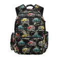 thumbnail image 1 of Chririnla Smooth Zippers School Backpack for Elementary School Daily Commute, 600D Polyester Pockets Book Bag, Vintage Truck Pattern, 1 of 9