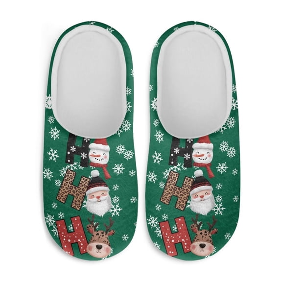 Chririnla Snowflake Santa Snowman Gifts Slippers Cute Trendy Retro Cozy Comfy Christmas House Shoes Women Ladies Girls Slippers