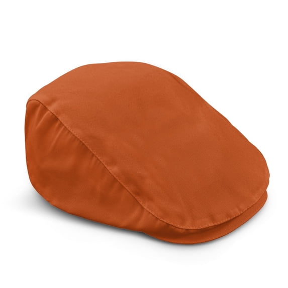 Chririnla Solid Orange Newsboy Cap with Polyester Fabric, Lightweight Forward Hat for Men and Women, All Season for Driving Walking