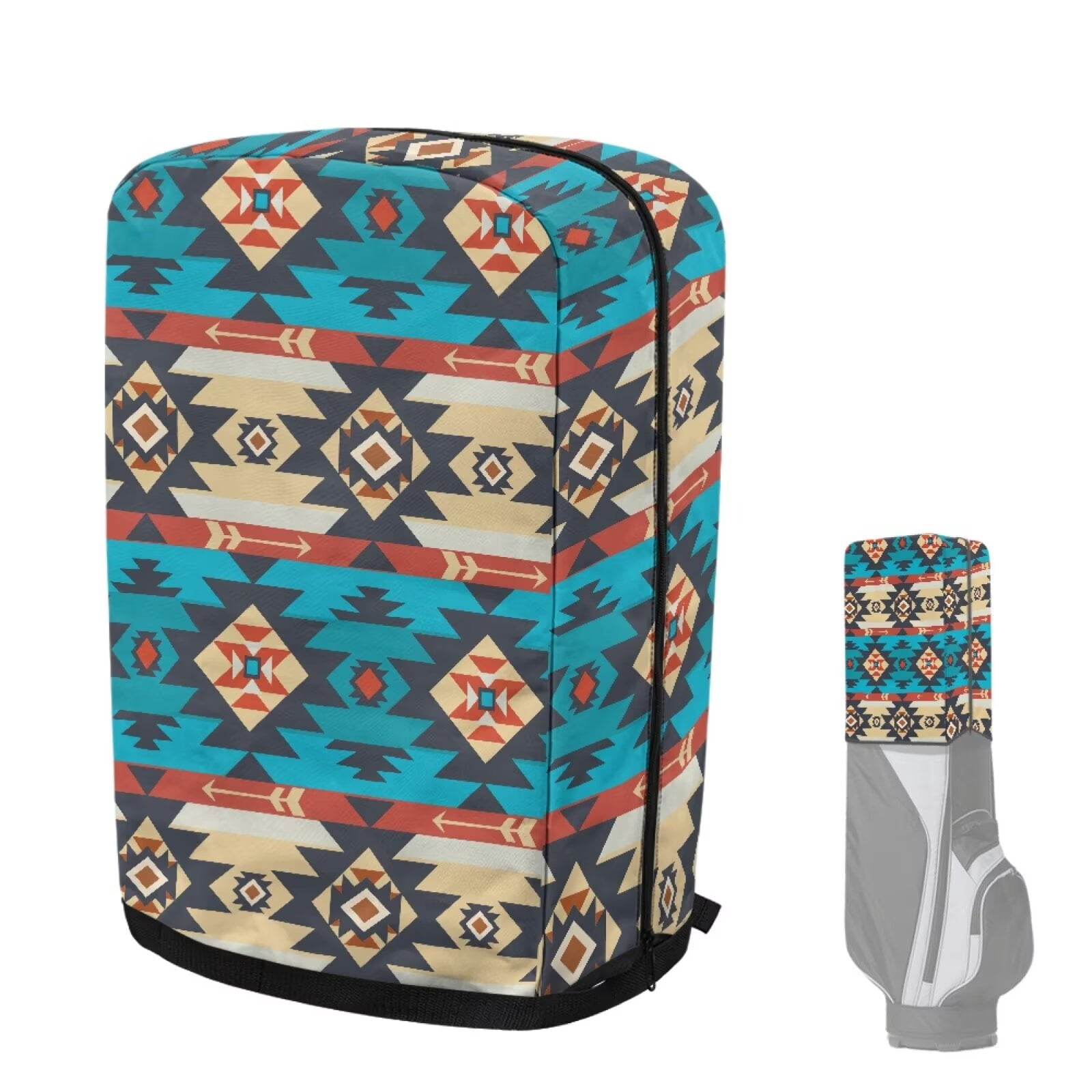 Chririnla Southwest Aztec Golf Bag Hood Cover Waterproof & Dustproof Club Protection Universal Golf Club Bag Accessories Great Gift for Men Women Golfers