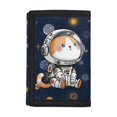 thumbnail image 1 of Chririnla Space Print Money Bag for Sports, Polyester Fabric Trifold Coin Wallet with Portable Thin Kids Trifold Wallet, 1 of 7