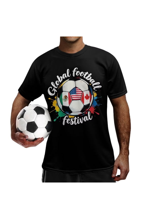 Splatter Oil Paint Football Print Foosball Shirts for Men Jerseys Tops Quick Dry Youth Soccer Training Shirts Short Sleeve Top Lightweight Classic Jerseys for Soccer Fans