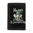 thumbnail image 1 of Chririnla St. Patrick's Elephant Print Children's Wallet for Travel, Polyester Kids Trifold Wallet with Portable Large Capacity Trifold Card Wallet, 1 of 6