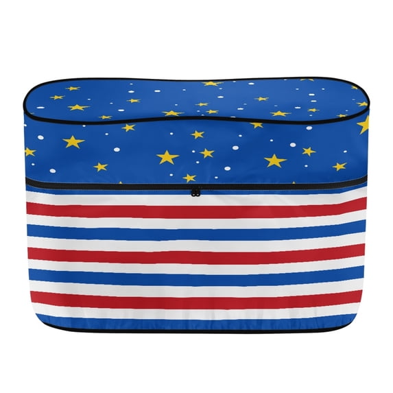 Chririnla Star Stripe Patriotic Pattern RV Propane Tank Cover with Protects Easy to Install RV Dual Propane Tank Cover for Travel, Polyester RV Trailer Propane Tank Cover