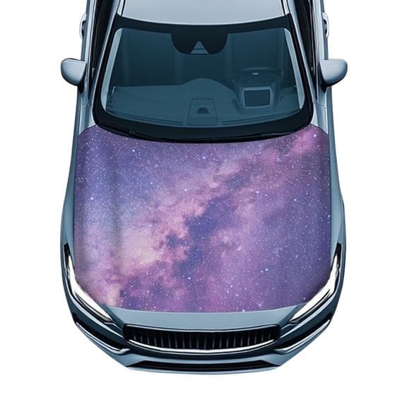 Chririnla Starry Night Car Hood Cover Protector All Weather Protection Auto Exterior Accessories Car Bonnet Banner Universal Fit Easy to Install