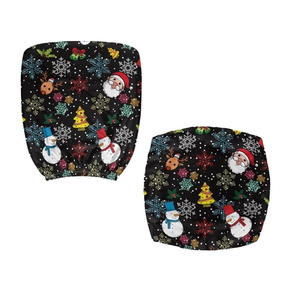 Chririnla Stretch Office Chair Covers for Gaming Chairs, 2 Pcs Computer Chairs Cover Polyester Office Chair Slipcover Christmas Characters Pattern