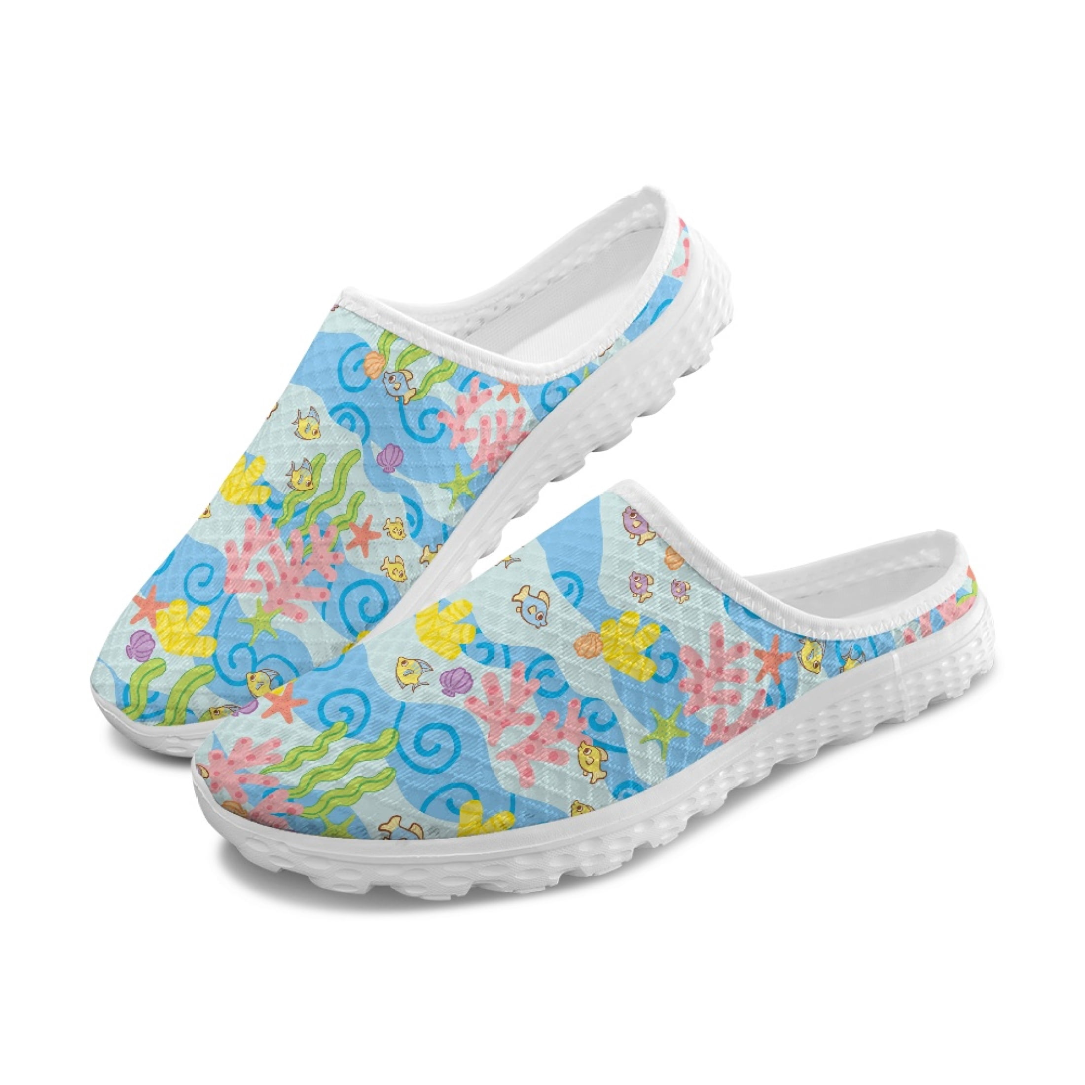 Surf Clogs Chririnla Summer Underwater Ocean Print Mesh Slip On Clogs | Breathable ...