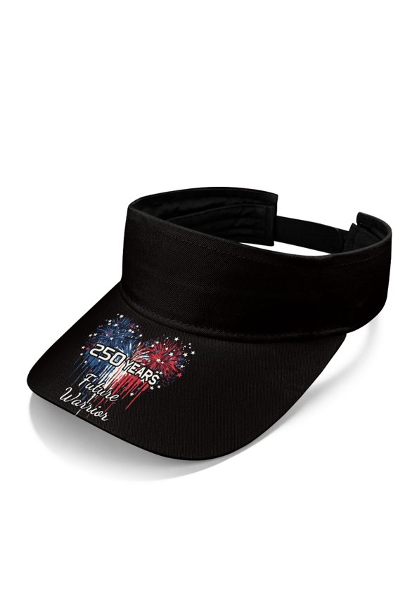 Sun Protection Sun Visor for Hiking Golf Summer, Polyester Fabric Stylish Sun Visor Cap, Fireworks Future Warrior Theme