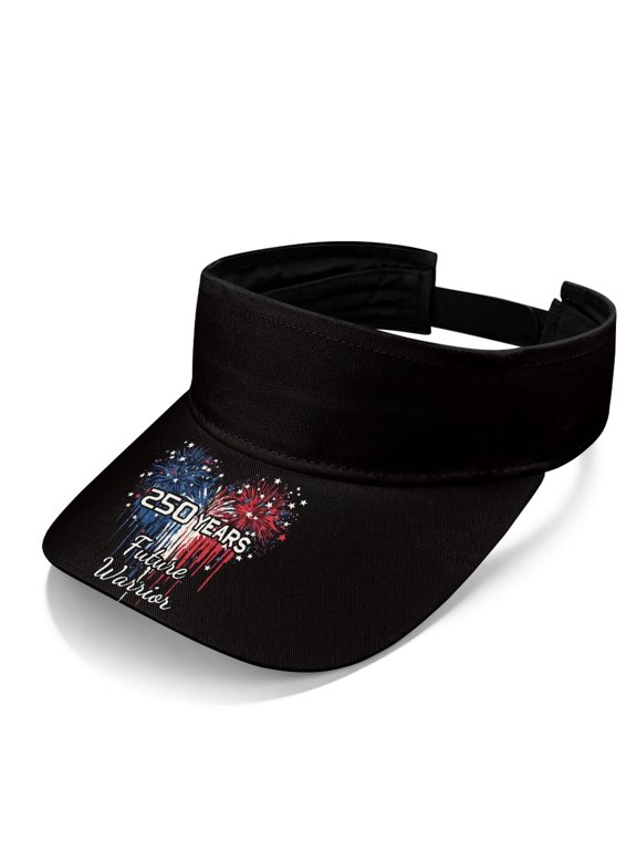 Sun Protection Sun Visor for Hiking Golf Summer, Polyester Fabric Stylish Sun Visor Cap, Fireworks Future Warrior Theme