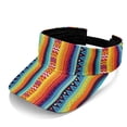 thumbnail image 1 of Chririnla Sun Visor Cap with Ethnic Geometric Stripes, UV Protection Hat for Outdoor Summer Sports and Daily Activities, 1 of 4