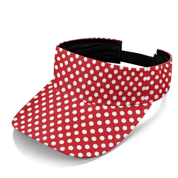 Chririnla Sun Visor Cap with Polka Dot Pattern, UV Protection Hat for Golf and Outdoor Summer Activities