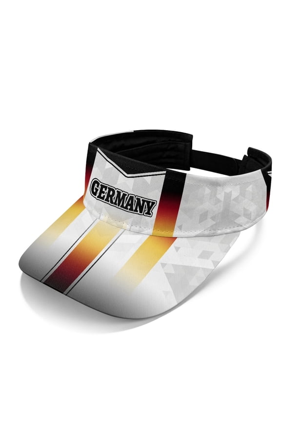 Sun Visor Hat with Germany Flag Stripes, Golf Visor with UV Protection for Outdoor Sports and Summer Activities