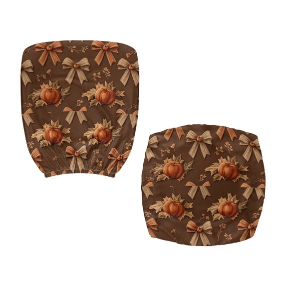 Chririnla Thanksgiving Office Chair Slipcover, 2 Piece Polyester Computer Chair Covers for High Back Gaming and Work Chairs