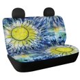 thumbnail image 1 of Chririnla Tie Dye Sunflower Theme Car Seat Covers with SUV Vehicles, Washable Non-Slip Rear Bench Seat Cover(2 Piece), 1 of 4