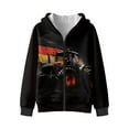thumbnail image 1 of Chririnla Tractor Black Hooded Pullover for Girls and Teens - girls Fuzzy Sweatshirt Soft Fuzzy Sweatshirt for Travel and Daily Use, 1 of 7