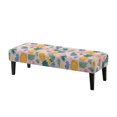 thumbnail image 1 of Chririnla Tropical Pineapple & Floral Print Anti Dust Bench Slipcover, High Stretch Polyester Spandex Dining Bench Covers for Bedroom Hotel, 1 of 9
