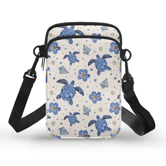 Chririnla Turtle Adjustable Shoulder Strap Cell Phone Purse for Running Travel, Lightweight Adjustable Case Strap Phone Purse Wallet