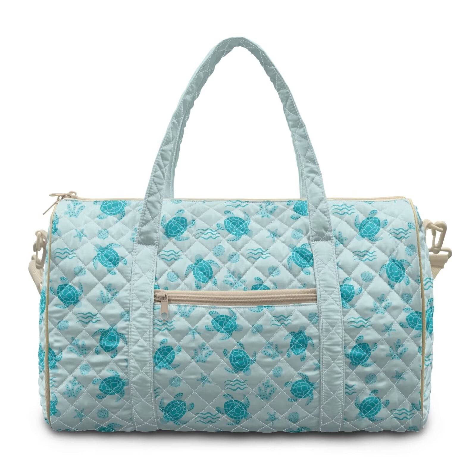 Chririnla Turtles in Water Print Airline Approved Carry On Bag for Women Soft Weekender with Fit Under Seat Design & Smooth Zipper Pocket Travel