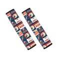 thumbnail image 1 of Chririnla USA 250th Anniversary Flag Pattern Seat Belt Pad 2 Pack, Car Seat Belt Pads Polyester SBR Composite Soft Long Lasting Durability for Sedan SUV Van, 1 of 8