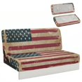 thumbnail image 1 of Chririnla Vintage American Flag RV Sofa Bed Cover Pet Friendly, Suitable for Camper Travel Trailer, RV Jackknife Sofa Couch Covers Suitable for Jackknife Sleeper Sofas, 1 of 7