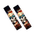 thumbnail image 1 of Chririnla Vintage American Flag with Tropical Skull Print Car Seat Belt Pads Reduce Friction Effectively Heat Insulation Seat Belt Shoulder Pad, Comfortable Waterproof Compatible with Vans SUV Trucks, 1 of 8