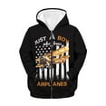 thumbnail image 1 of Chririnla Vintage Us Flag Airplanes Youth Athletic Top Zip Up Hoodie Long Sleeve with Pockets Lightweight Sports Jacket Boys Size 14-16, 1 of 7
