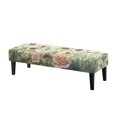 thumbnail image 1 of Chririnla Vintage Wild Rose Pattern High Stretch Bench Cushion Cover, Elastic Band Polyester Spandex Fabric Bench Covers for Home Bedroom, 1 of 9