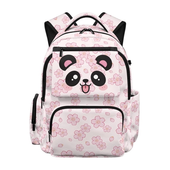 Chririnla Watercolor Cherry Blossom Print with Gradient Effect Lightweight School Backpack with Soft Soft Padded Elementary Backpack, Waterproof 17 Inch Shoulder Bookbag for Elementary School Casual