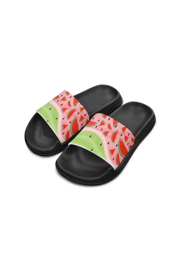 Watermelon House Slippers for Kids Summer Sandals Non Slip Shower Shoes Quick Drying Girls Slides Sandals Indoor Outdoor Slippers Beach Shoes