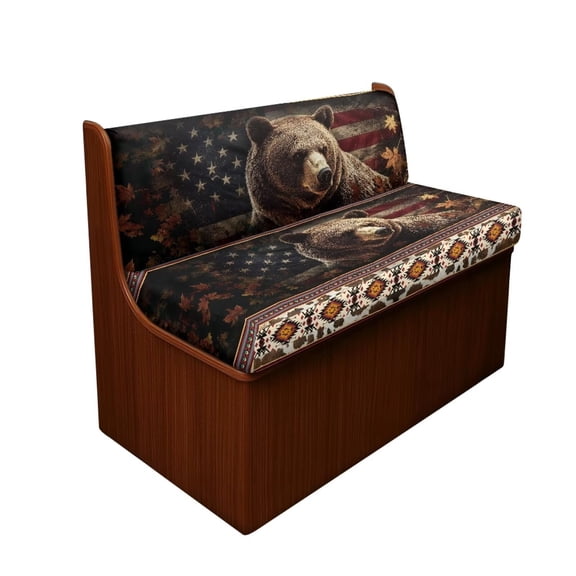 Chririnla Western Tribal Bear RV Seat Covers Dinette Booth Cushions Washable Camper Cushion Covers 2 Cushion Couch Cover for RV Sofa Stretchy RV Bench Seat Covers for Travel Trailer Couch
