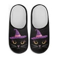 thumbnail image 1 of Chririnla Wizard Black Cat Bedroom Plush Slippers Soft Fuzzy Fluffy Cozy Comfy Fur Lined Washable Comfortable Ladies Girls Slippers, 1 of 7
