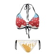 thumbnail image 1 of Chririnla Women's Ice Cream Print Halter Triangle Bikini Set - Cute Two-Piece Tie Side Swimsuit for Beach Vacation & Pool Party, 1 of 9