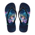 thumbnail image 1 of Chririnla Women's Sea Turtle Print Flip Flop Non-Slip Lightweight Soft Footbed Bathroom Shower Shoes Floral Quick-Dry Arch Support Fashion Outdoor Vacation Slides Sandals, 1 of 7