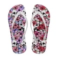 thumbnail image 1 of Chririnla Womens Skull Flower Print Flip Flops Comfortable Casual Slip On Slides Sandals Lightweight Soft Footbed Fashion Bathroom Walking Flats Slippers, 1 of 7