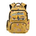 thumbnail image 1 of Chririnla Yellow School Bus Print Ultra Light Backpack for Back to School Daily Use, Lightweight Water Resistant Polyester School Bag, 1 of 10