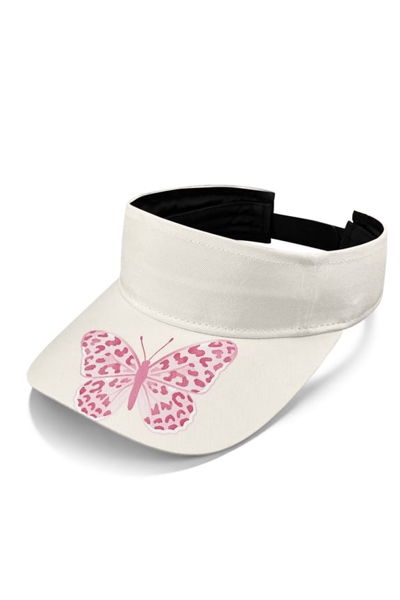 Zebra Stripes Floral Print Open Top Visor Cap Adjustable Lightweight Quick Dry Women Men for Beach Golf Running Walking Sports