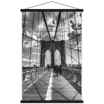 Chris Bliss - Brooklyn Bridge Wall Poster with Magnetic Frame, 22.375" x 34"