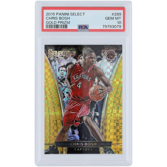 Chris Bosh Toronto Raptors 2015-16 Panini Select Gold Prizm #289 #5/10 PSA Authenticated 10 Card - Fanatics Authentic Certified