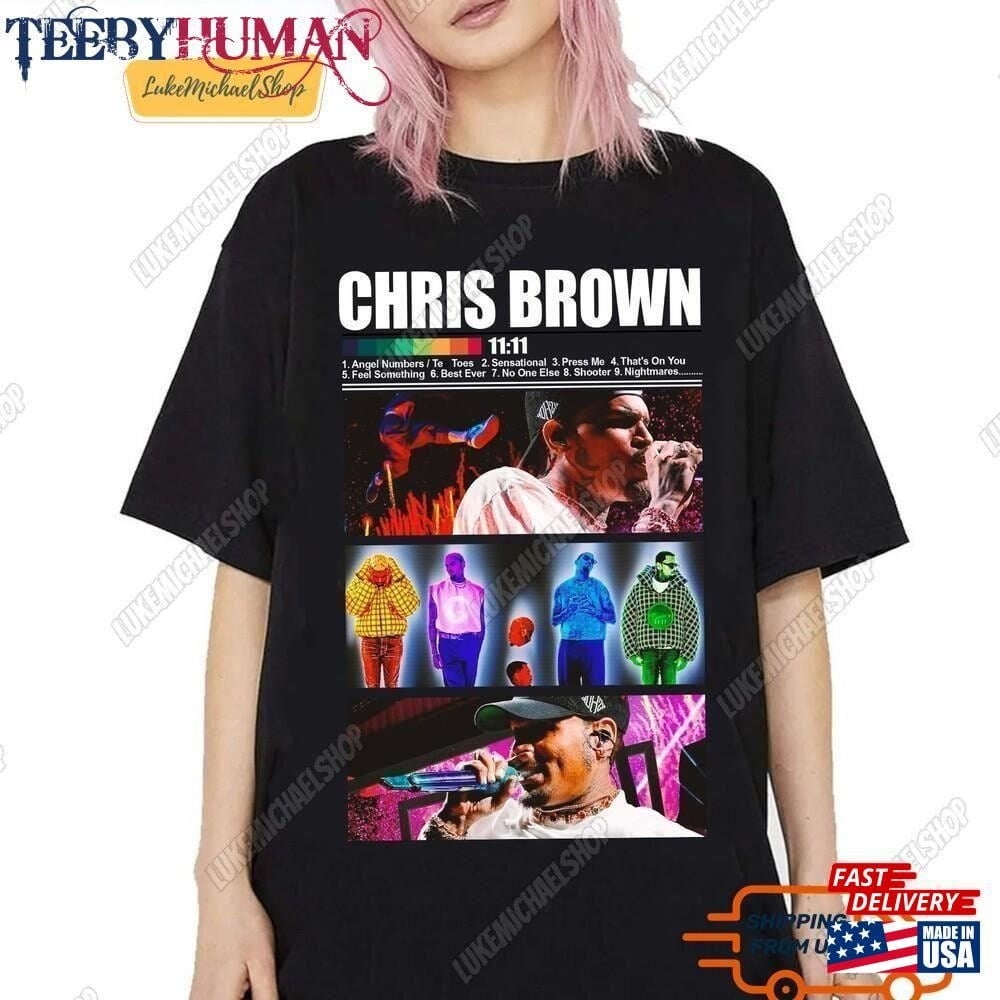 Chris Brown 11 11 Tour 2024 Concert Tshirt