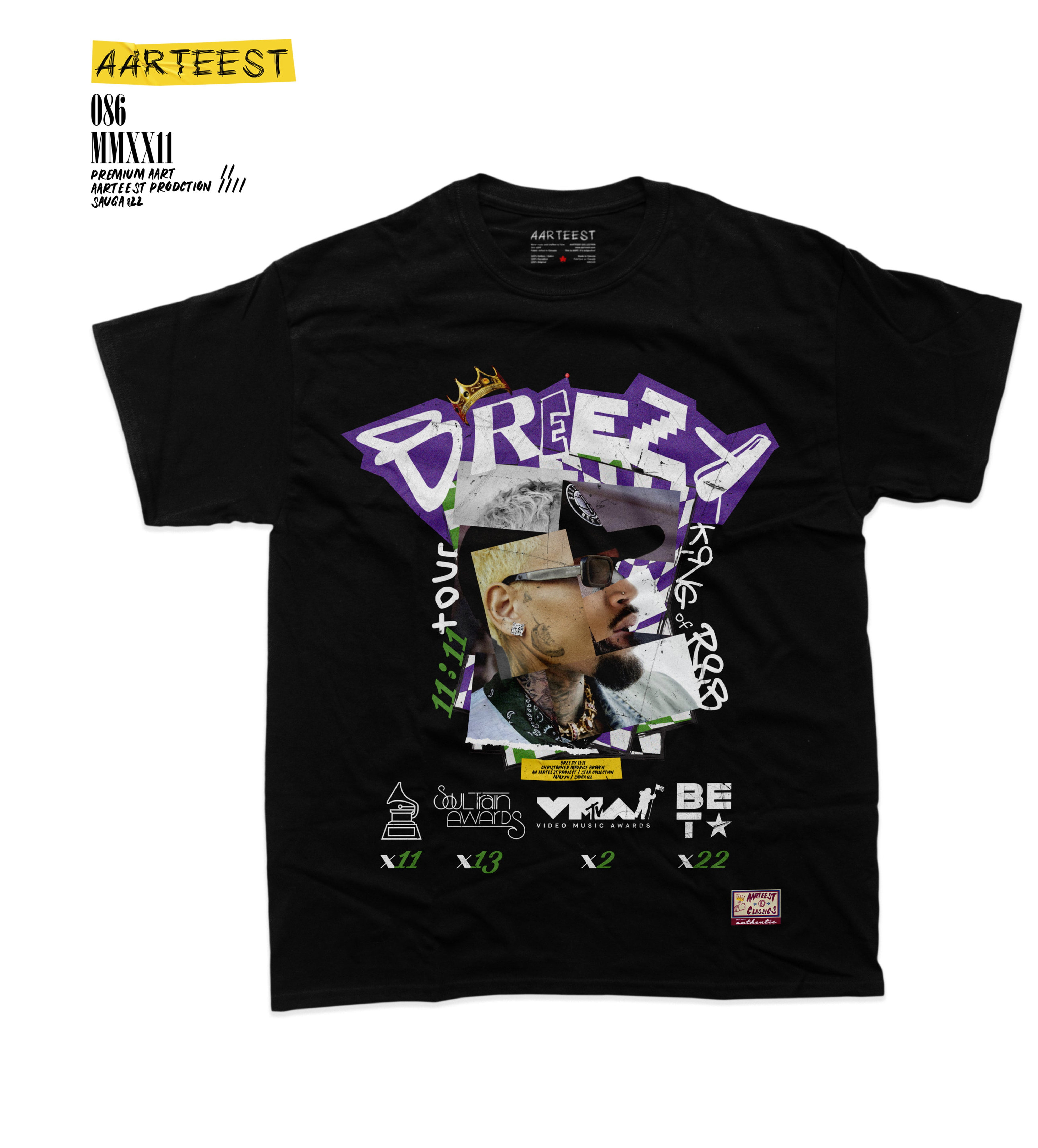 Chris Brown 1111 World Tour TShirt 2025 Concert, Premium 100