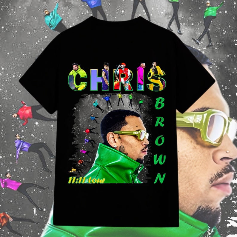 Chris Brown 1111 tour png, Chris Brown Bootleg Shirt Design, Chris Brown Fan Shirt Design, Chris