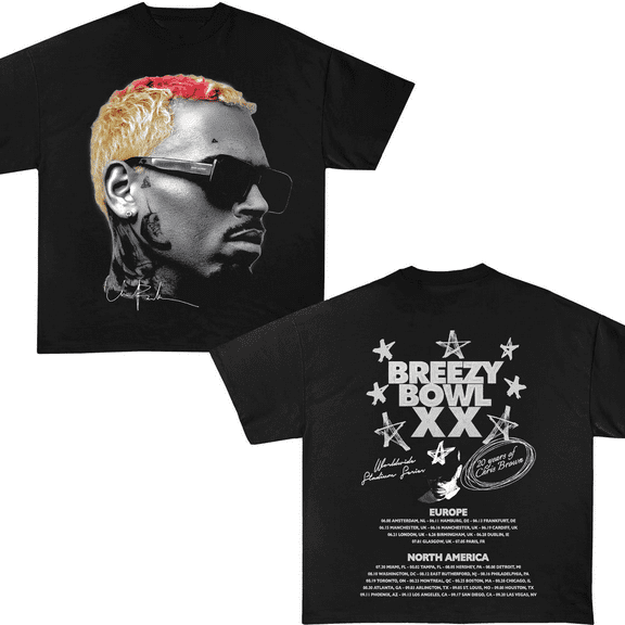 Chris Brown 2025 Breezy Bowl Tour Merch, Bold Design, Must-Have Look For True Music Fans
