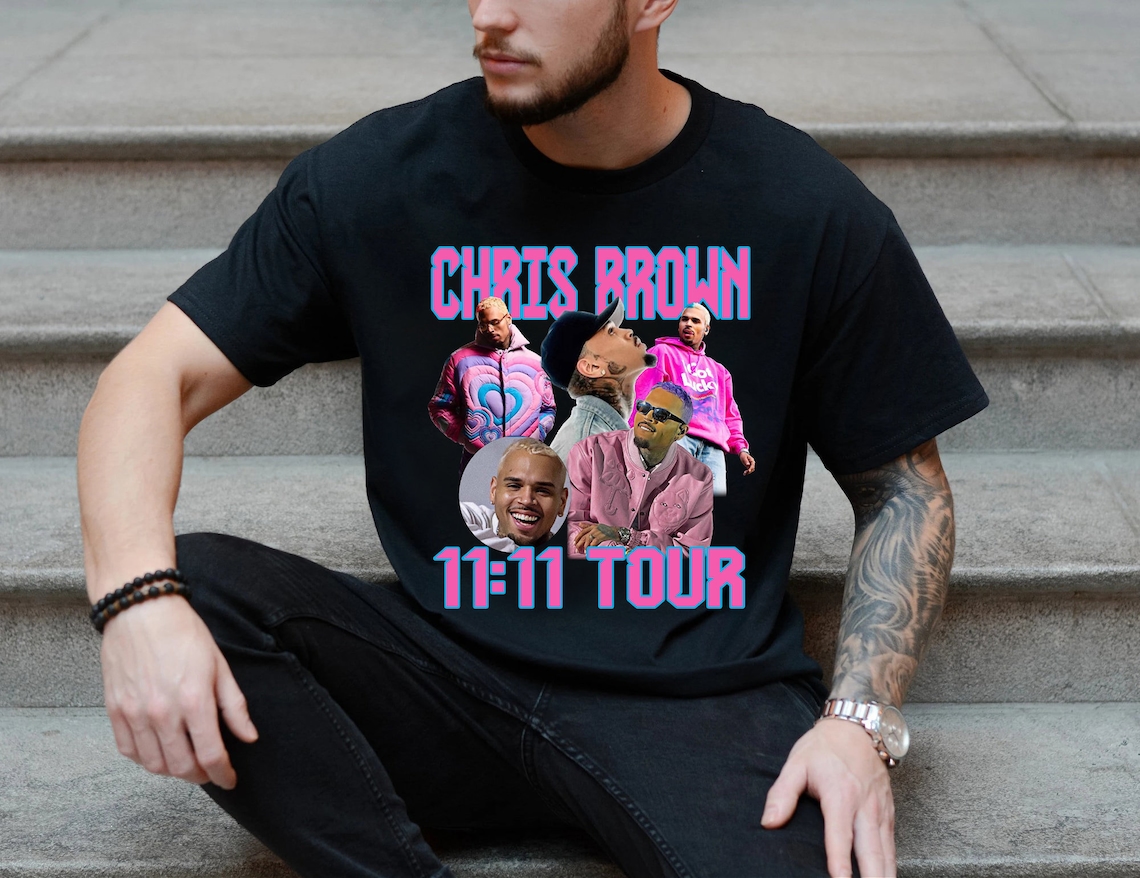 Chris Brown BLACK Shirt, Chris Brown 11 11 Tour 2024 Shirt, Chris Brown